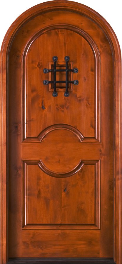 round top alder wood door